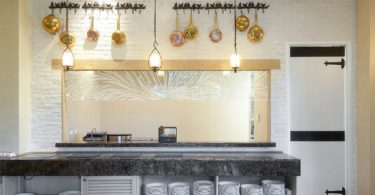 Acrylic Frosted Panels in kitchen back splash,