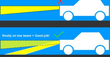 High beam vs low beam,