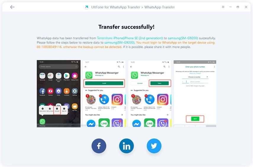 Transfer WhatsApp Data from iPhone to Android using PC-The Easiest WhatsApp Transfer 