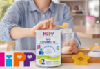 Combiotic Milk, HiPP tetra pack, lady showcase milk product,